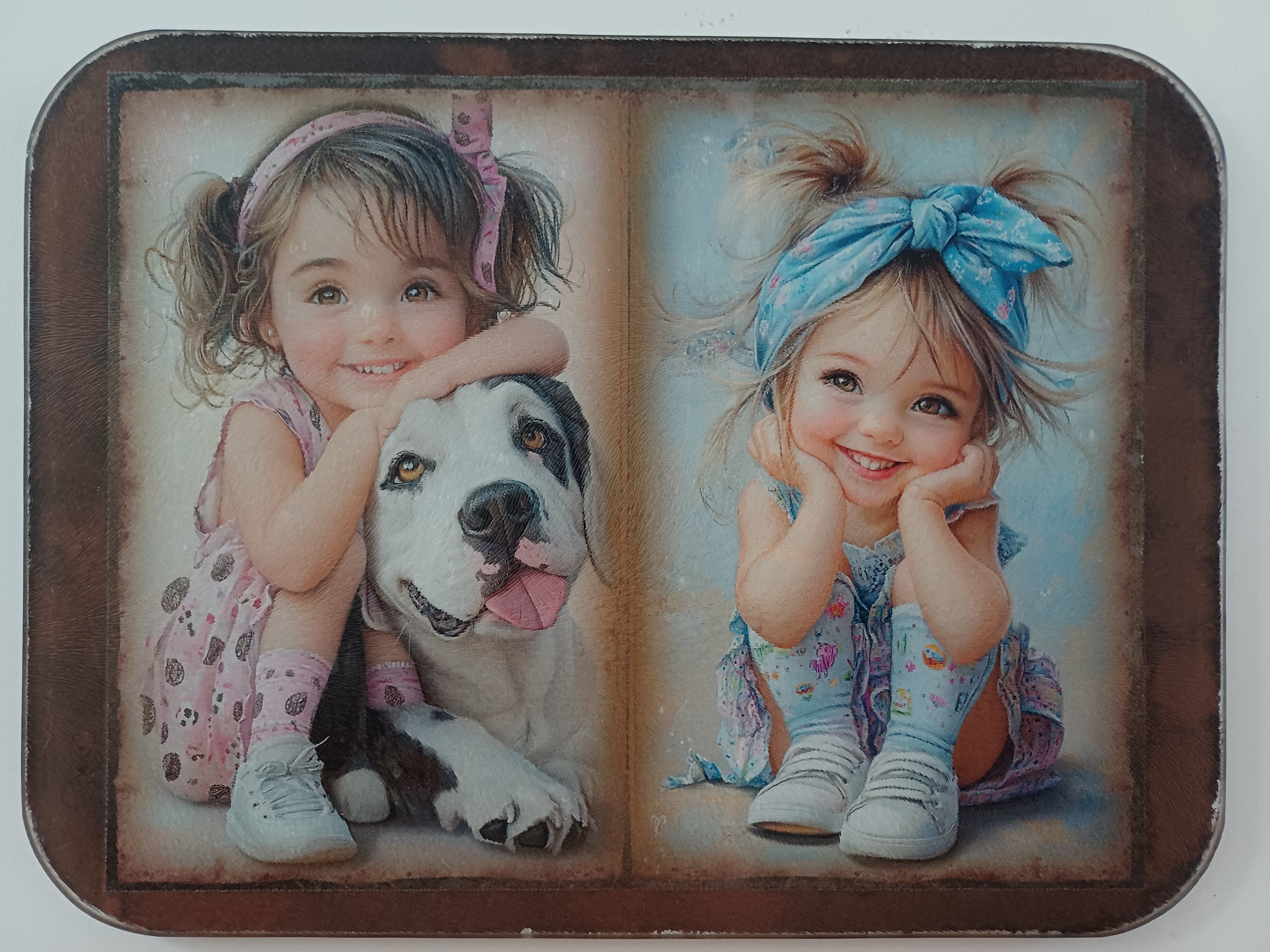 Plaque en verre . Repose plat .