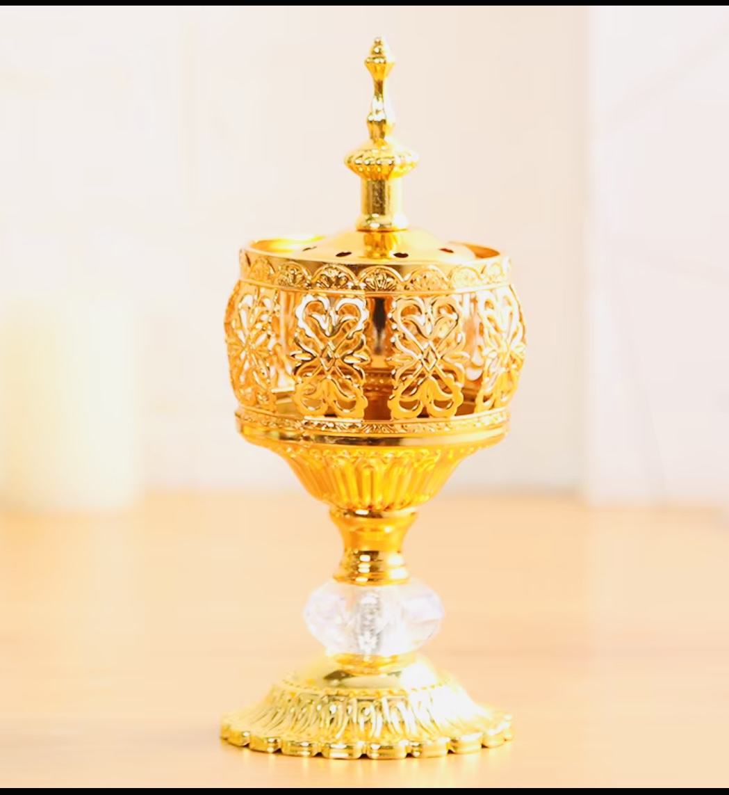 Gold incense burner