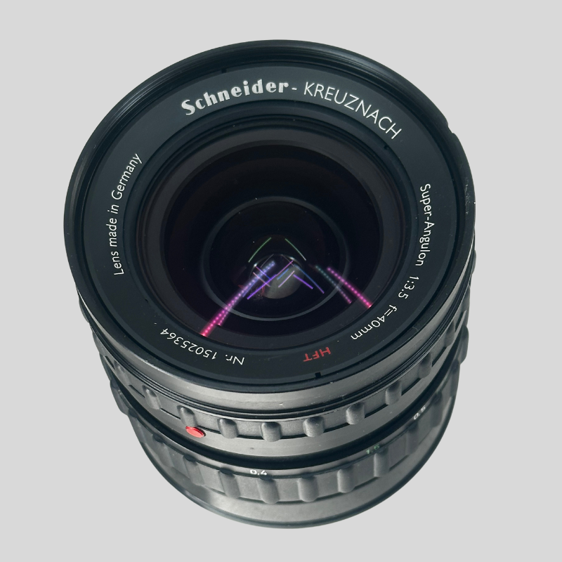 Schneider-Rollei Super Angulon 3.5/40mm HFT-PQ Lens – Wide-Angle Precision for the Rolleiflex 6000 Series