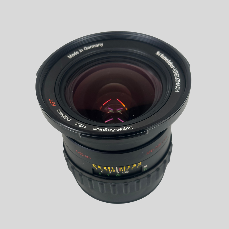 Schneider-Kreuznach AF Super Angulon 2.8/50mm HFT Lens – Precision Wide-Angle for the Rolleiflex Hy6