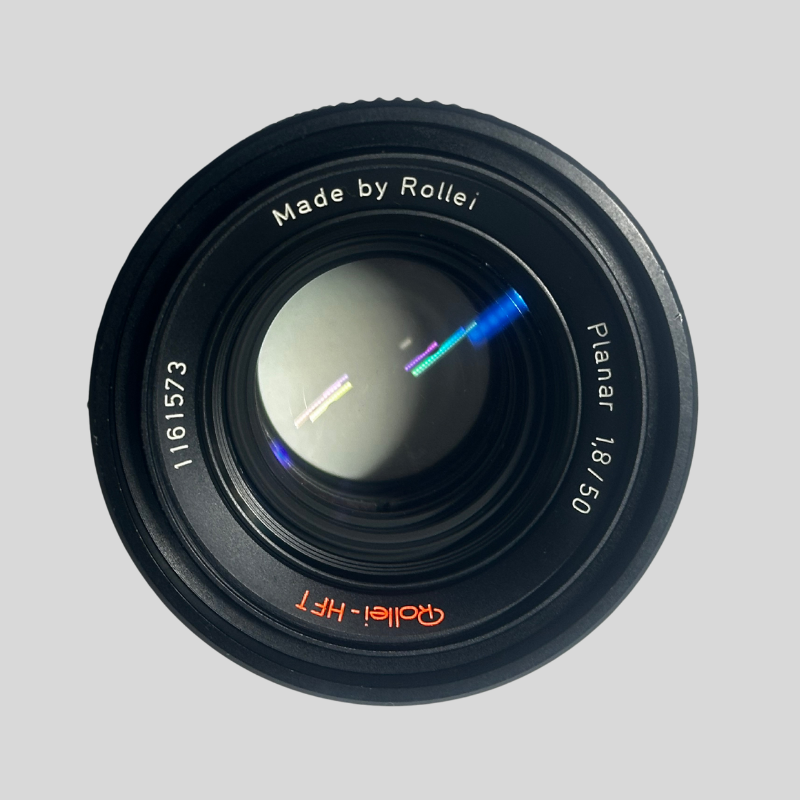 Rollei HFT-Planar 1,8/50 mm lens, serial-nr.: 1161573 with proxar 4x lens, series VII - M49