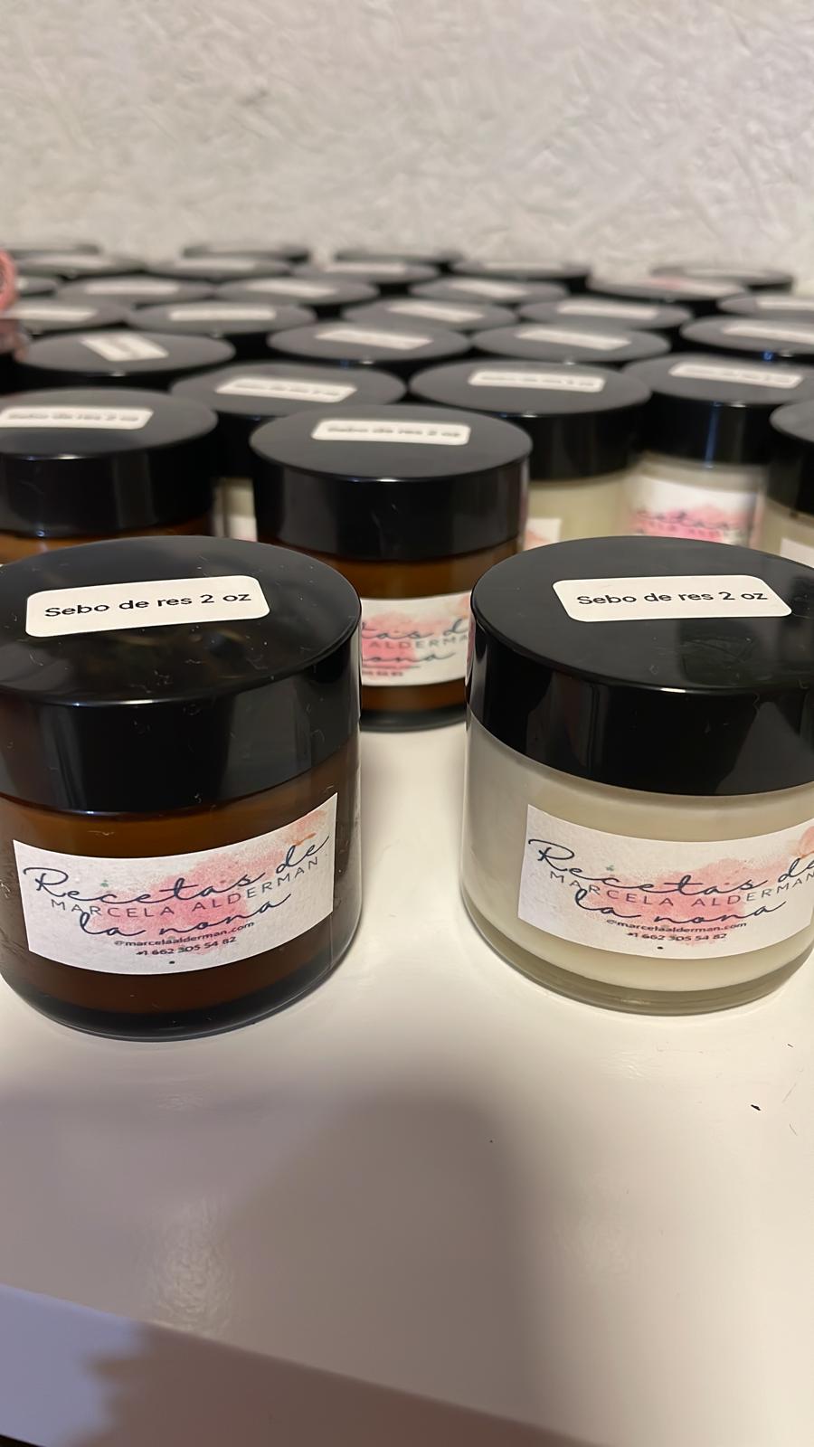 Crema de sebo de res natural