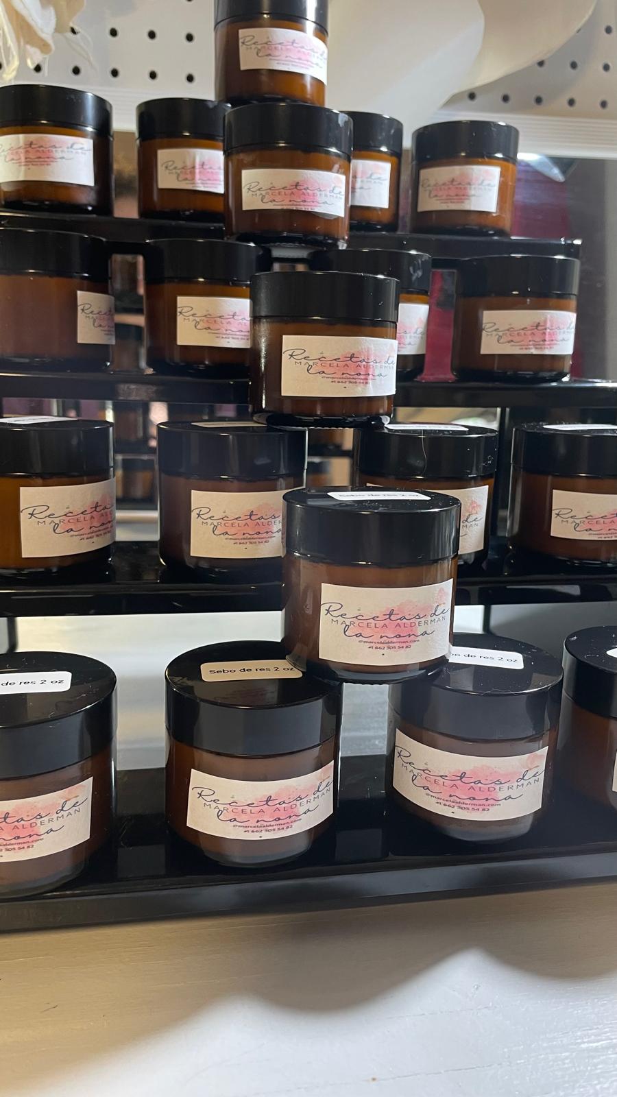 Crema de sebo de res natural