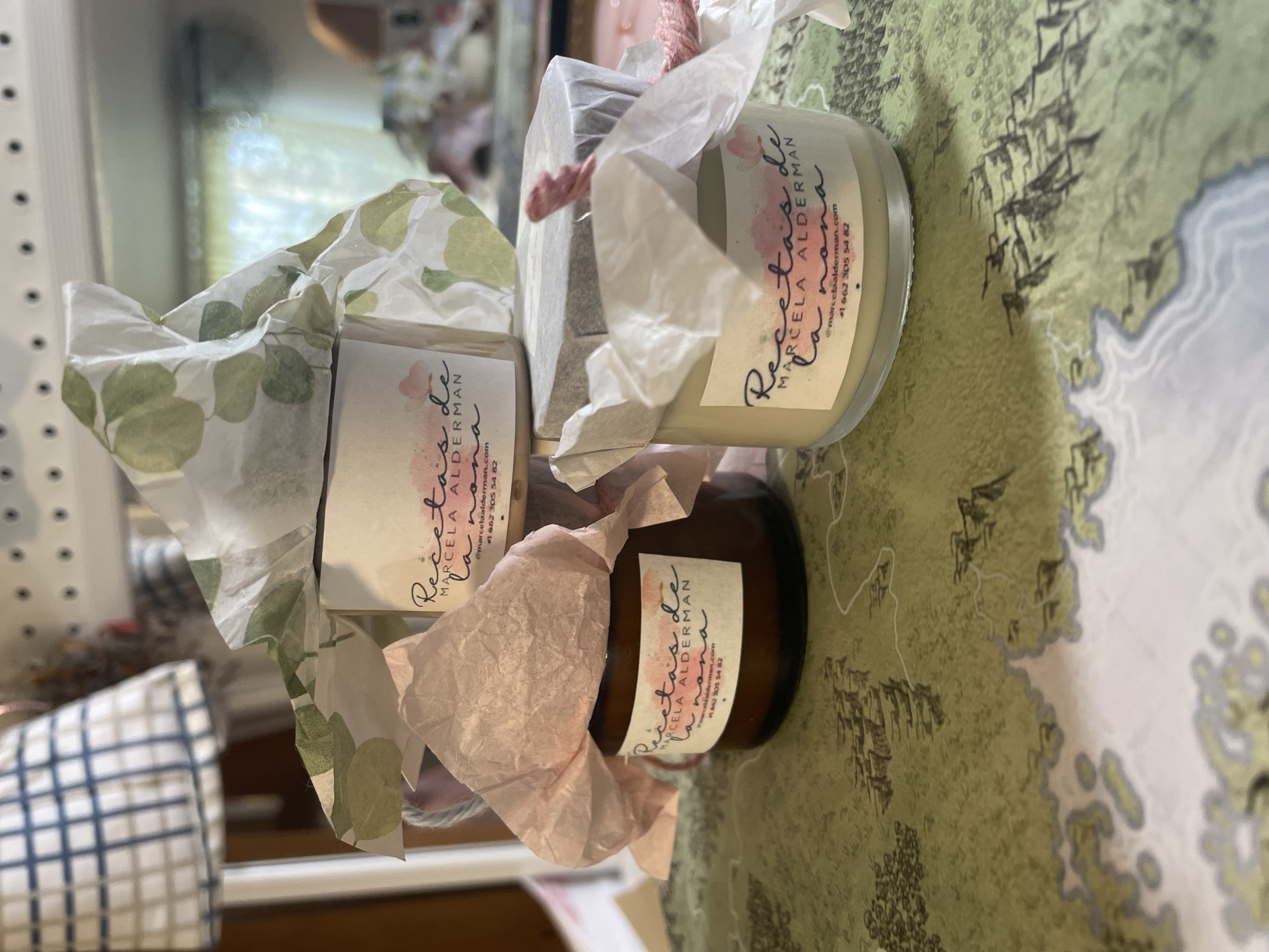 Conjunto de cosméticos artesanales