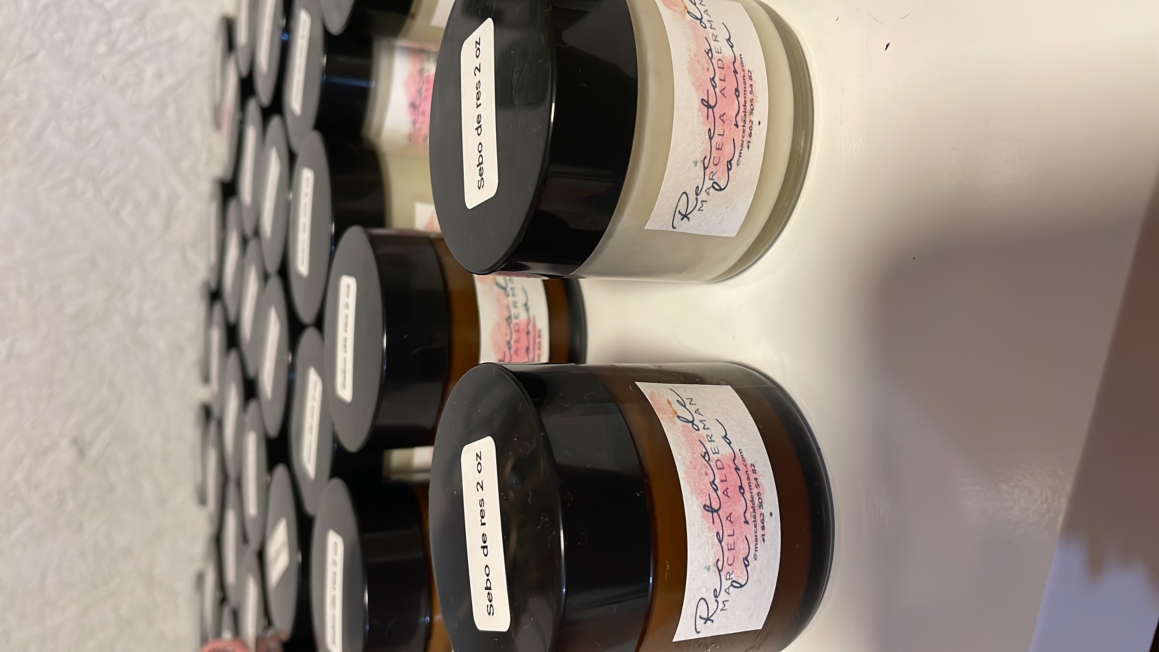 Conjunto de cosméticos artesanales