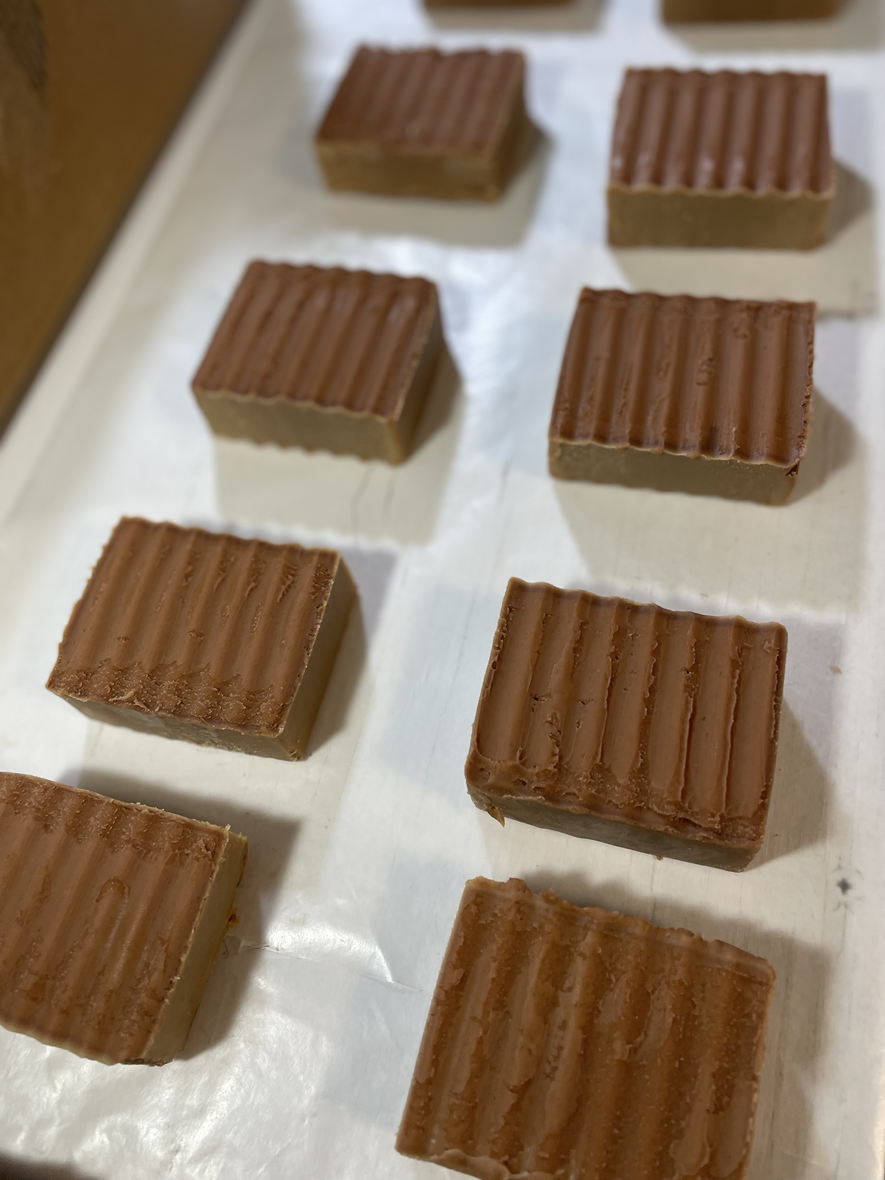 Jabón de sebo, cacao, cafe, vainilla