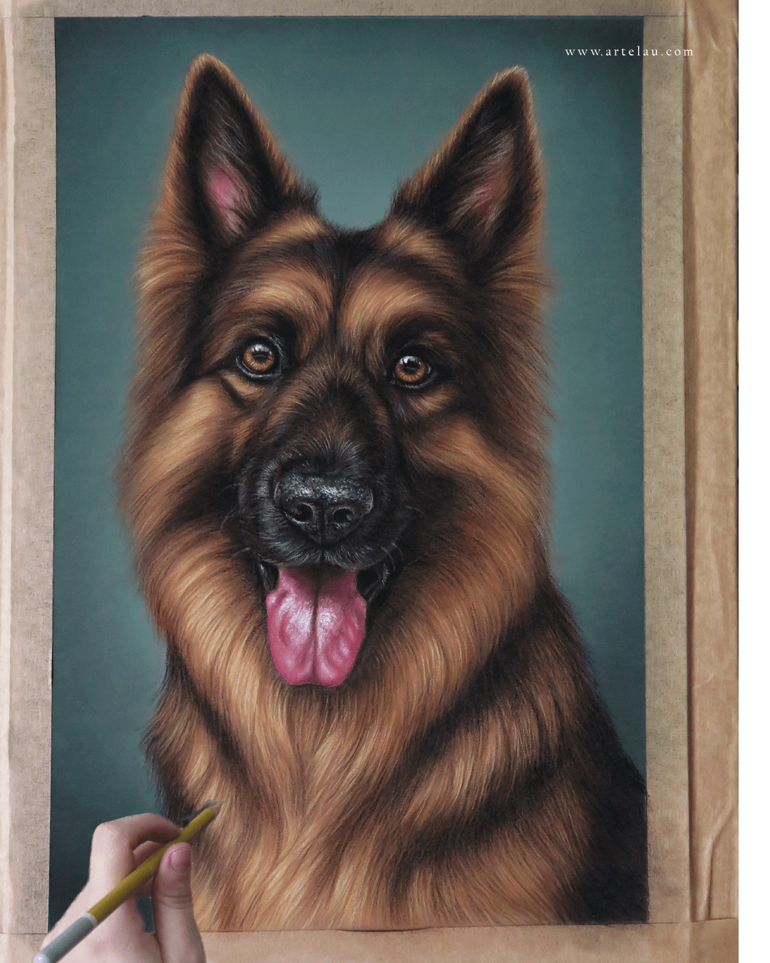 Retrato Pastor Alemán