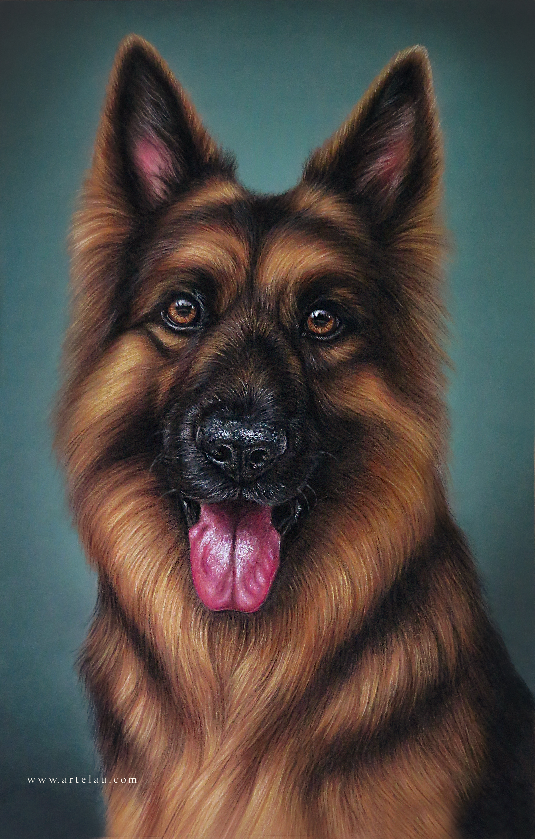 Retrato Pastor Alemán