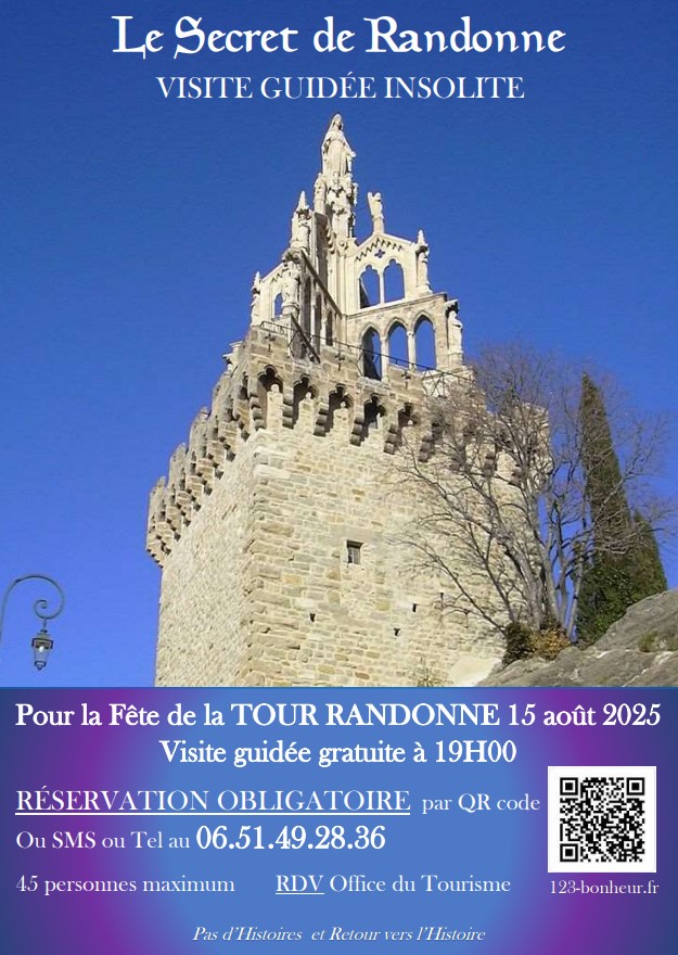 Visite guidée Nyons "Fête de la Tour Randonne" 15 AOUT 2025