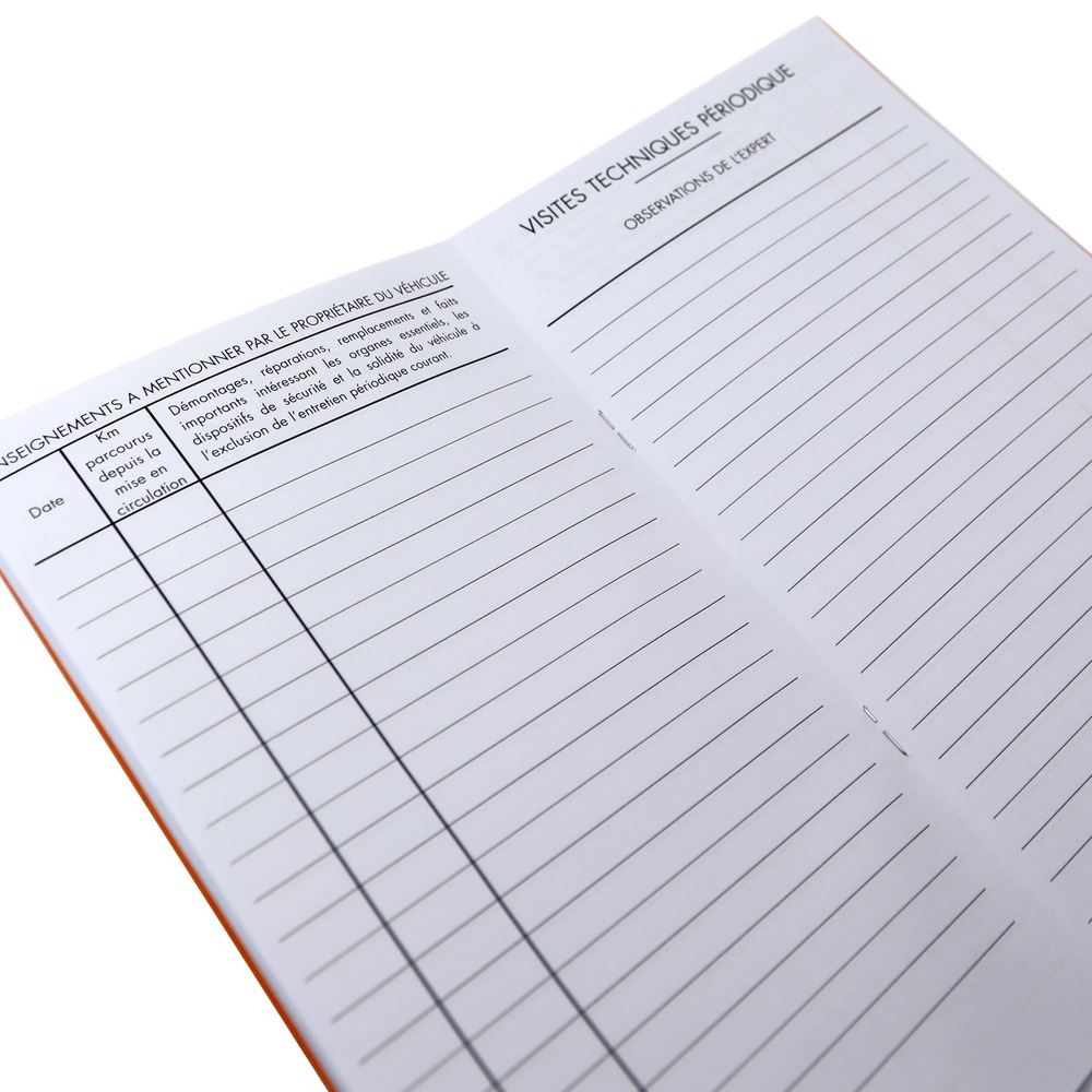 Livret d'entretien voyageurs