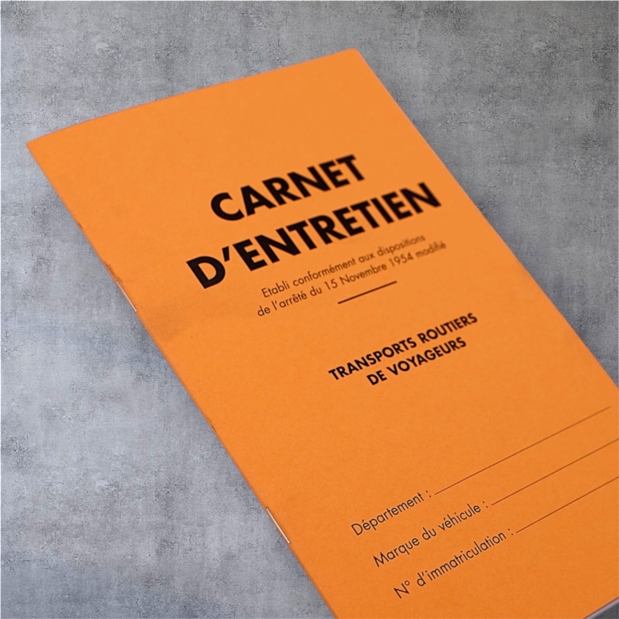 Livret d'entretien voyageurs