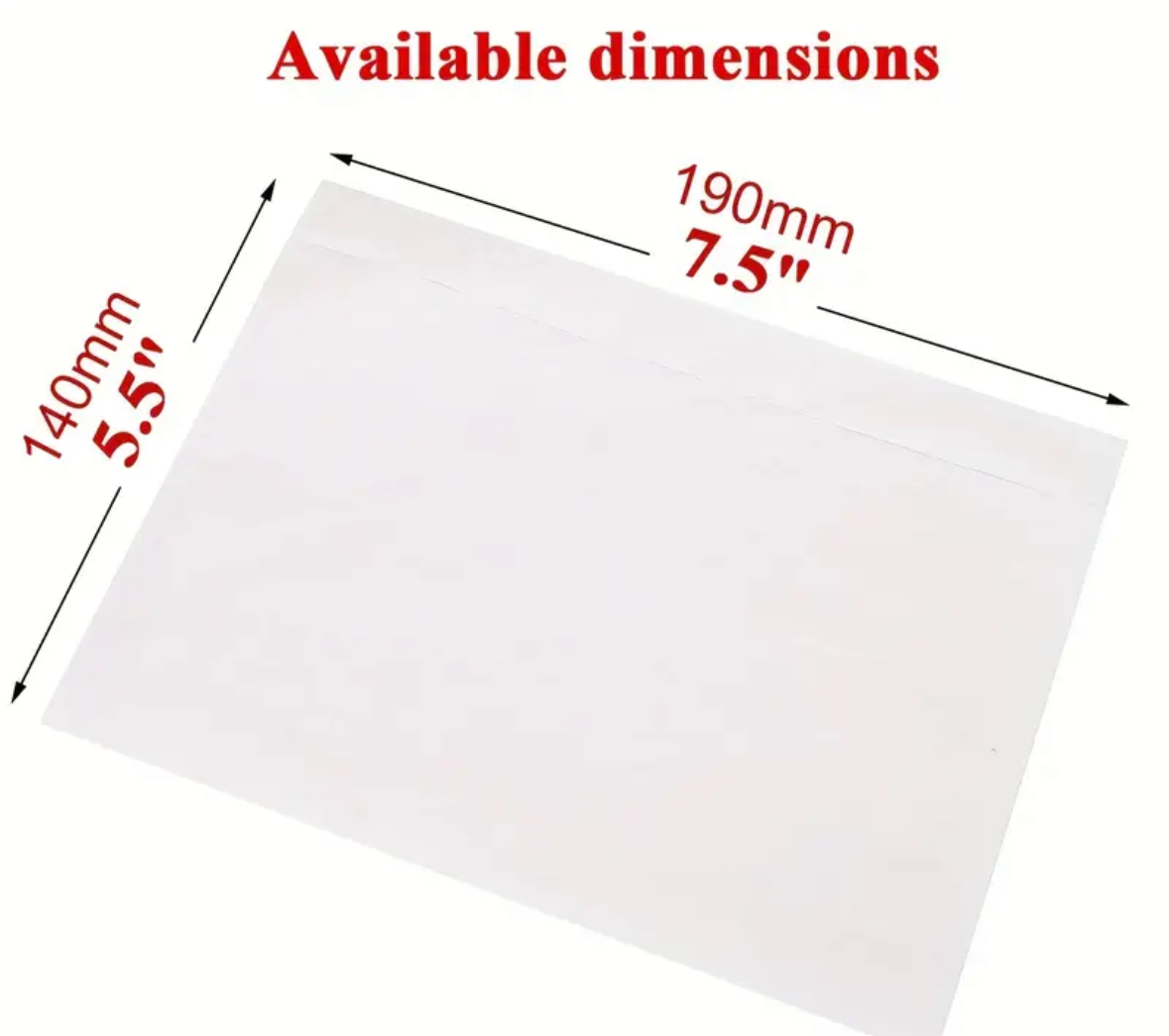 Pochette transparente pochette ci-inclus