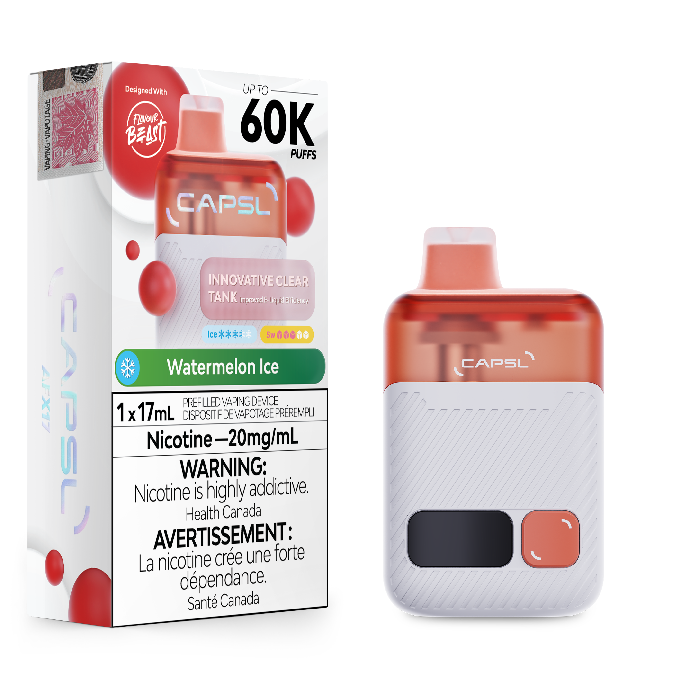CAPSL 60K Watermelon Ice Vape Device