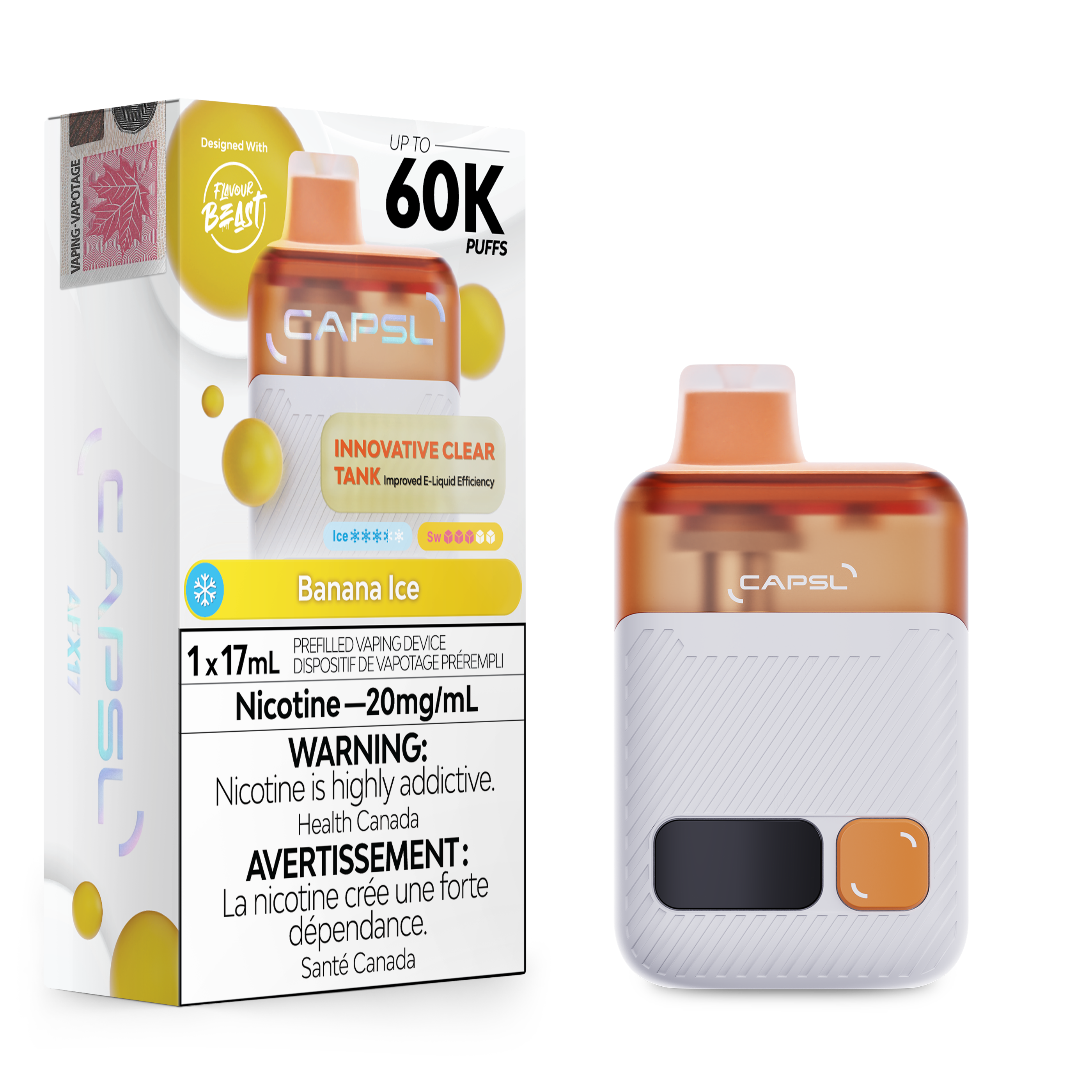 CAPSL 60K Banana Ice Disposable Vape