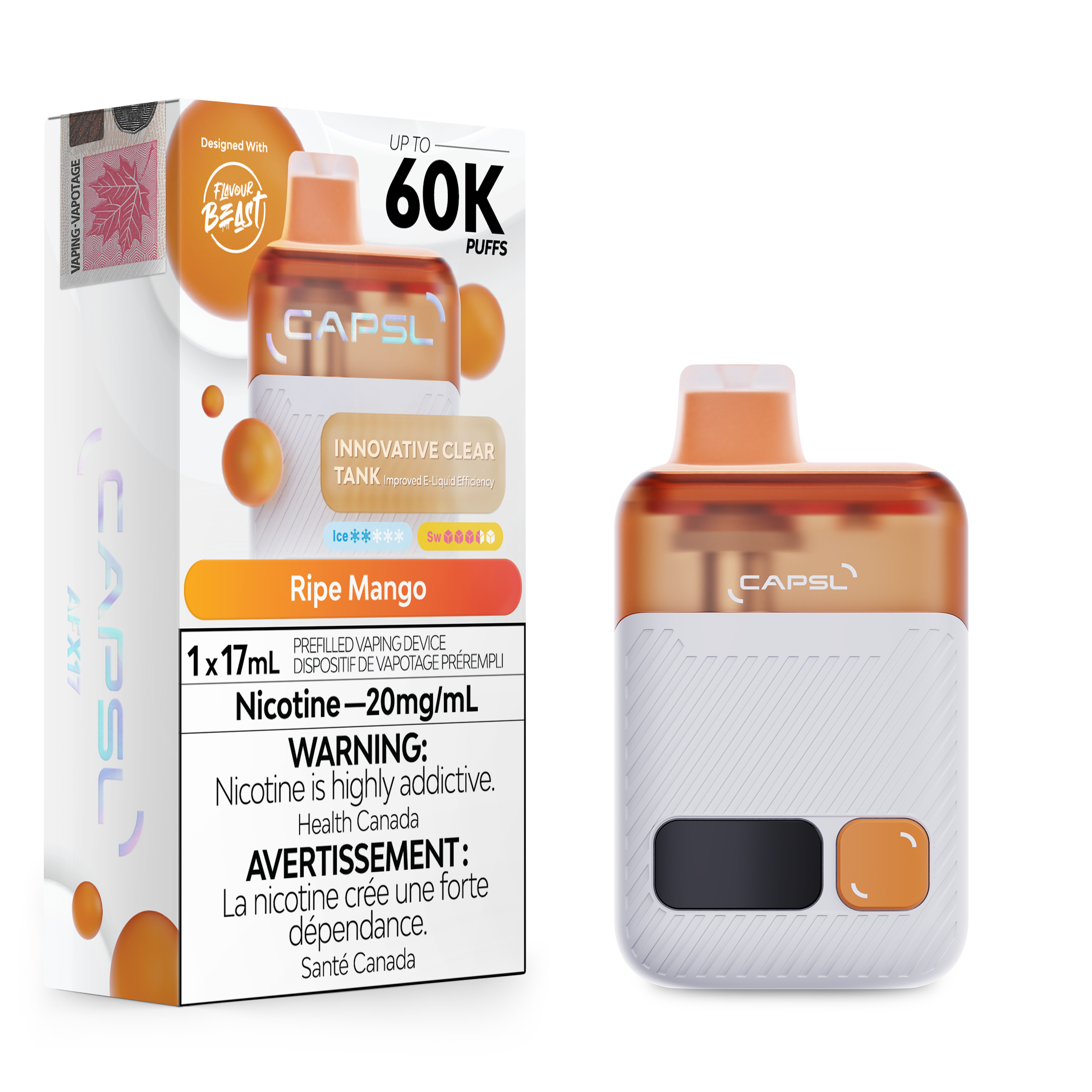 CAPSL 60K Ripe Mango Vape Device