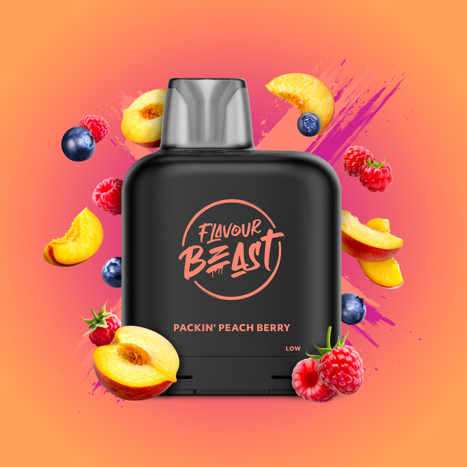 Flavour Beast Level X Pod 25k Packin' Peach Berry Disposable Vape