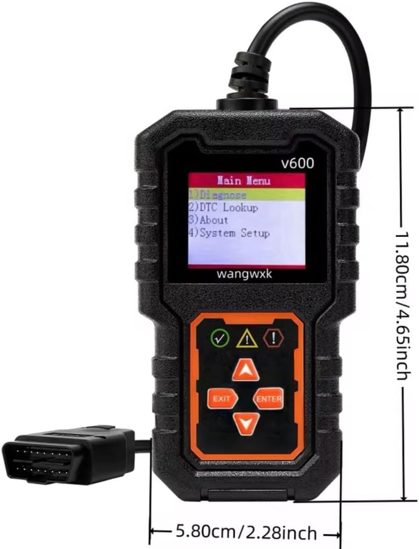 Valise de Diagnostic Automobile v600 avec écran LCD et câble de Connexion 2024