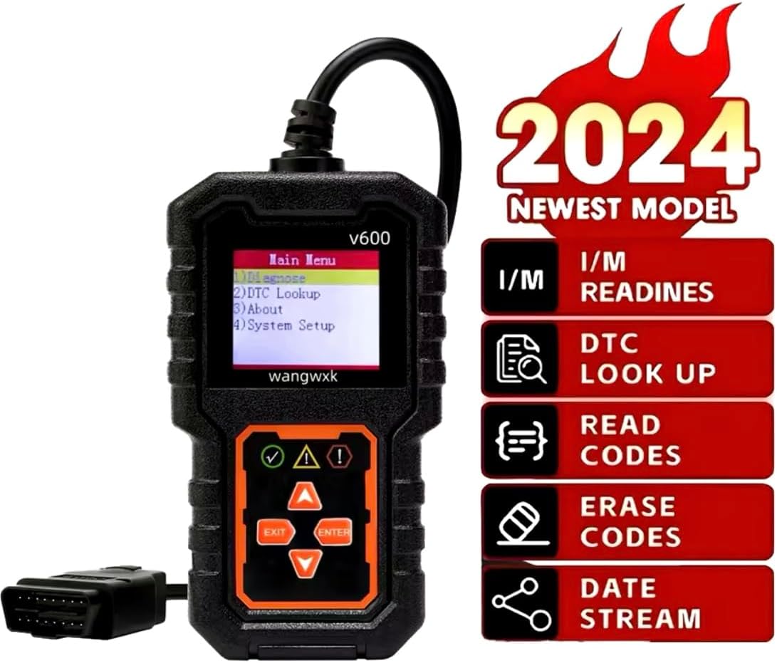 Valise de Diagnostic Automobile v600 avec écran LCD et câble de Connexion 2024