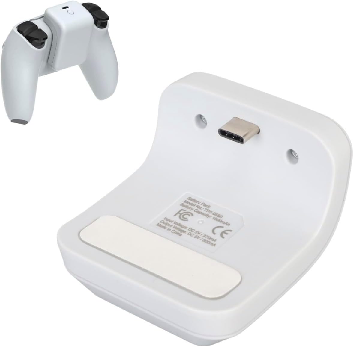 Batterie Externe Manette ps5 Batterie Rechargeable pour Manette ps5 1500mah Charge Rapide