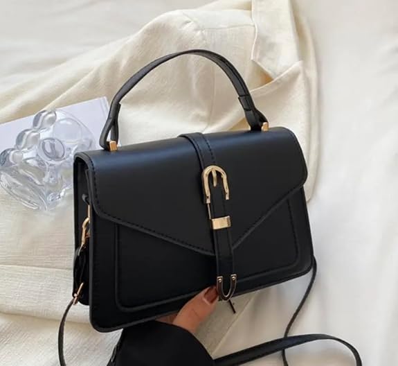 Sac à main avec bandoulière noir élégant