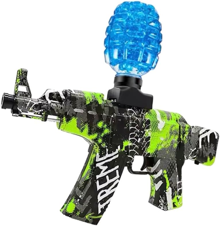AK47 électrique à Billes en Gel Pistolet ak47 Billes de Gel Tire en rafal Pack avec Lunette de Protection et 45000 Billes de Gel