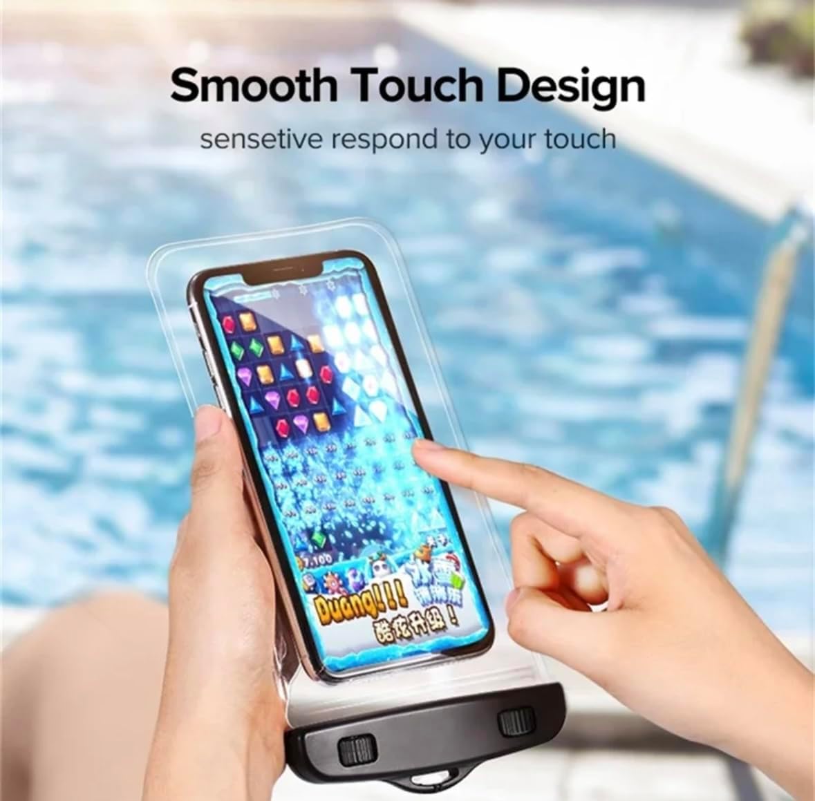 Pochette de Protection étanche pour téléphone smartphone plage piscine et parc aquatique