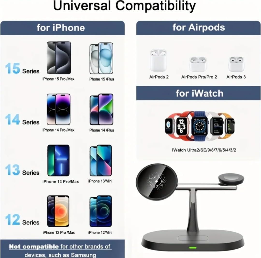 Station de Charge Rapide Compatible avec iPhone