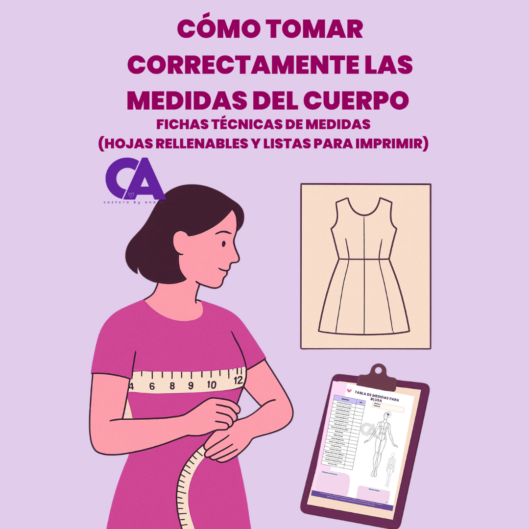 Guía para tomar medidas del cuerpo y Fichas Técnicas
