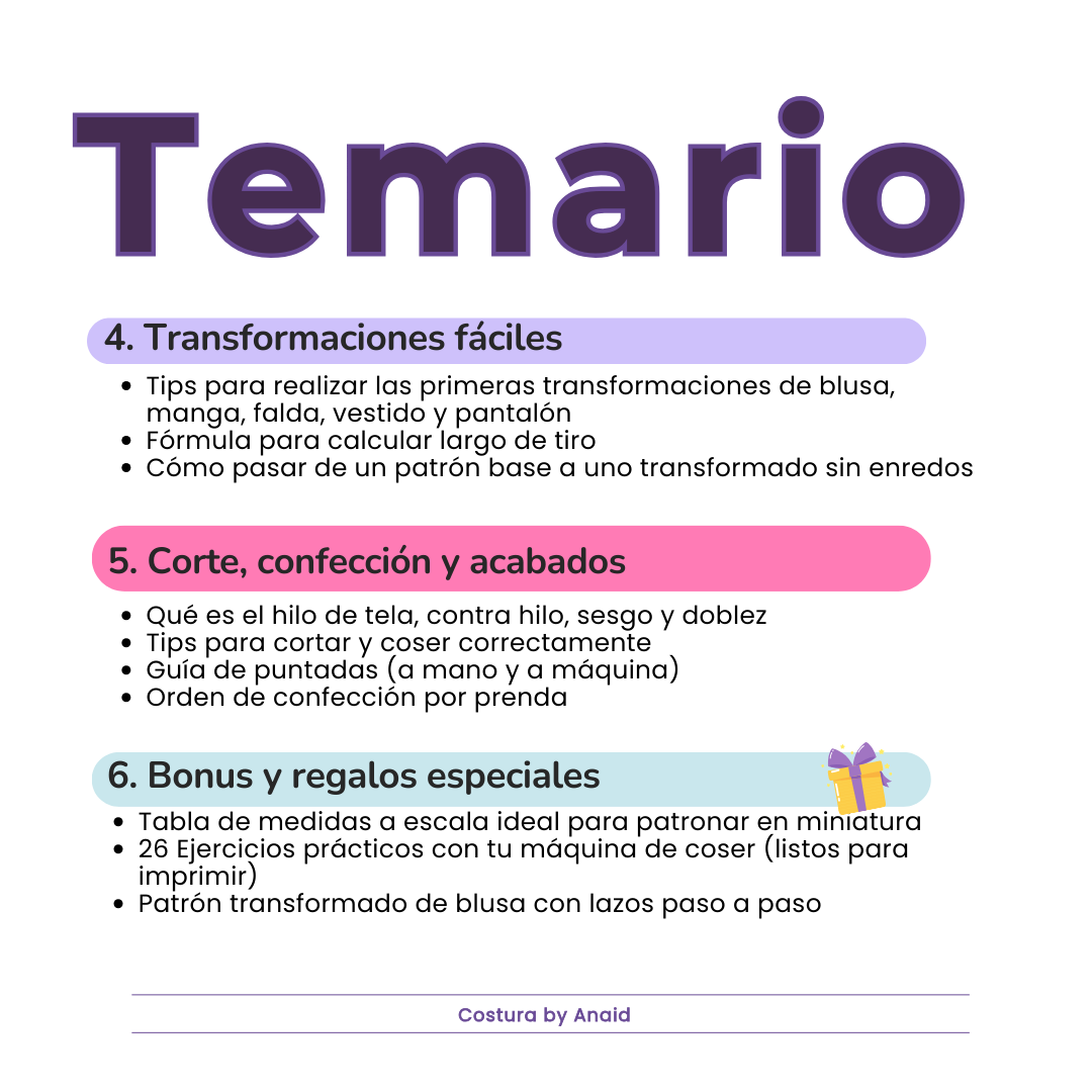 Patronaje fácil para principiantes: Guía rápida + 3 regalos 