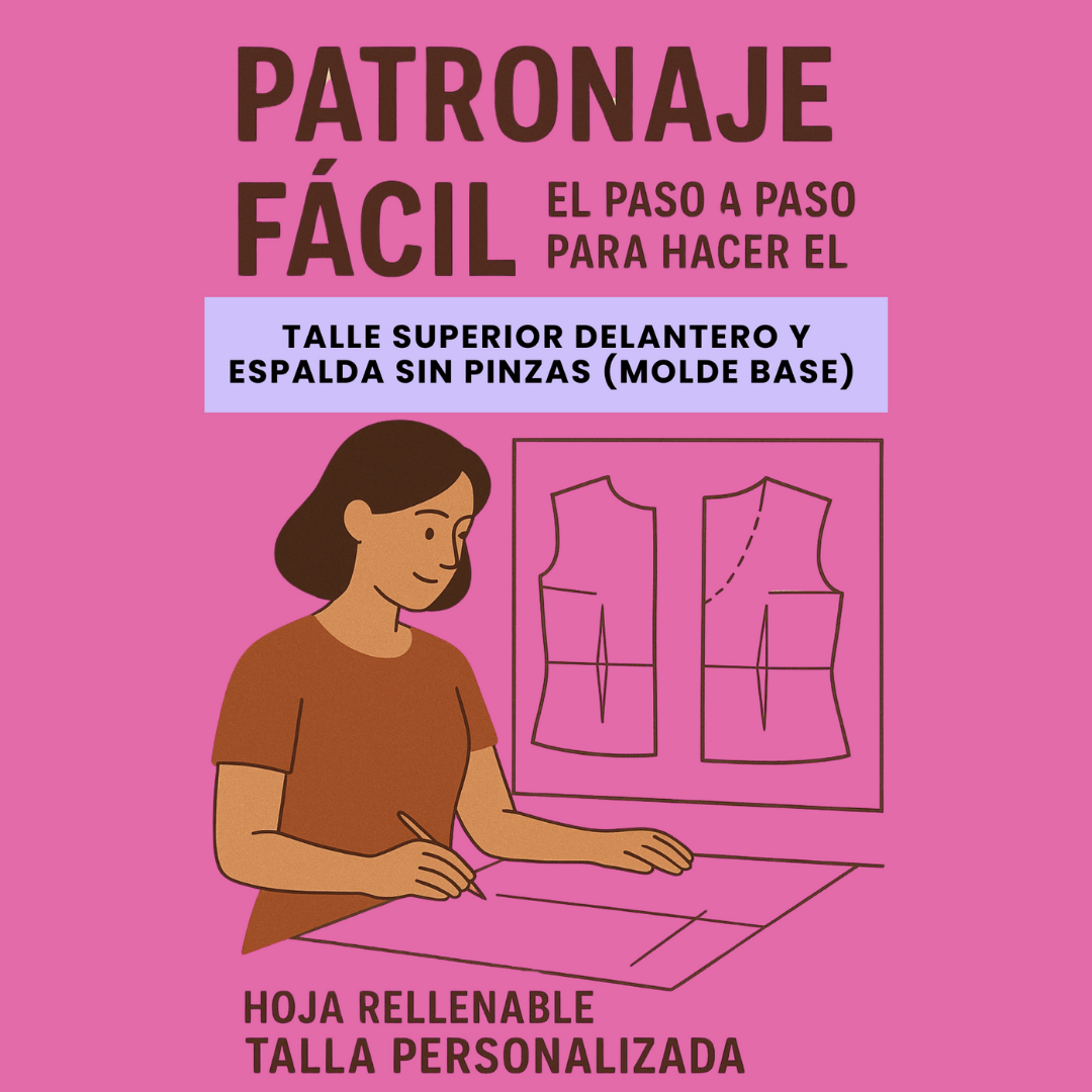Talle superior delantero y espalda sin pinzas (Molde base)