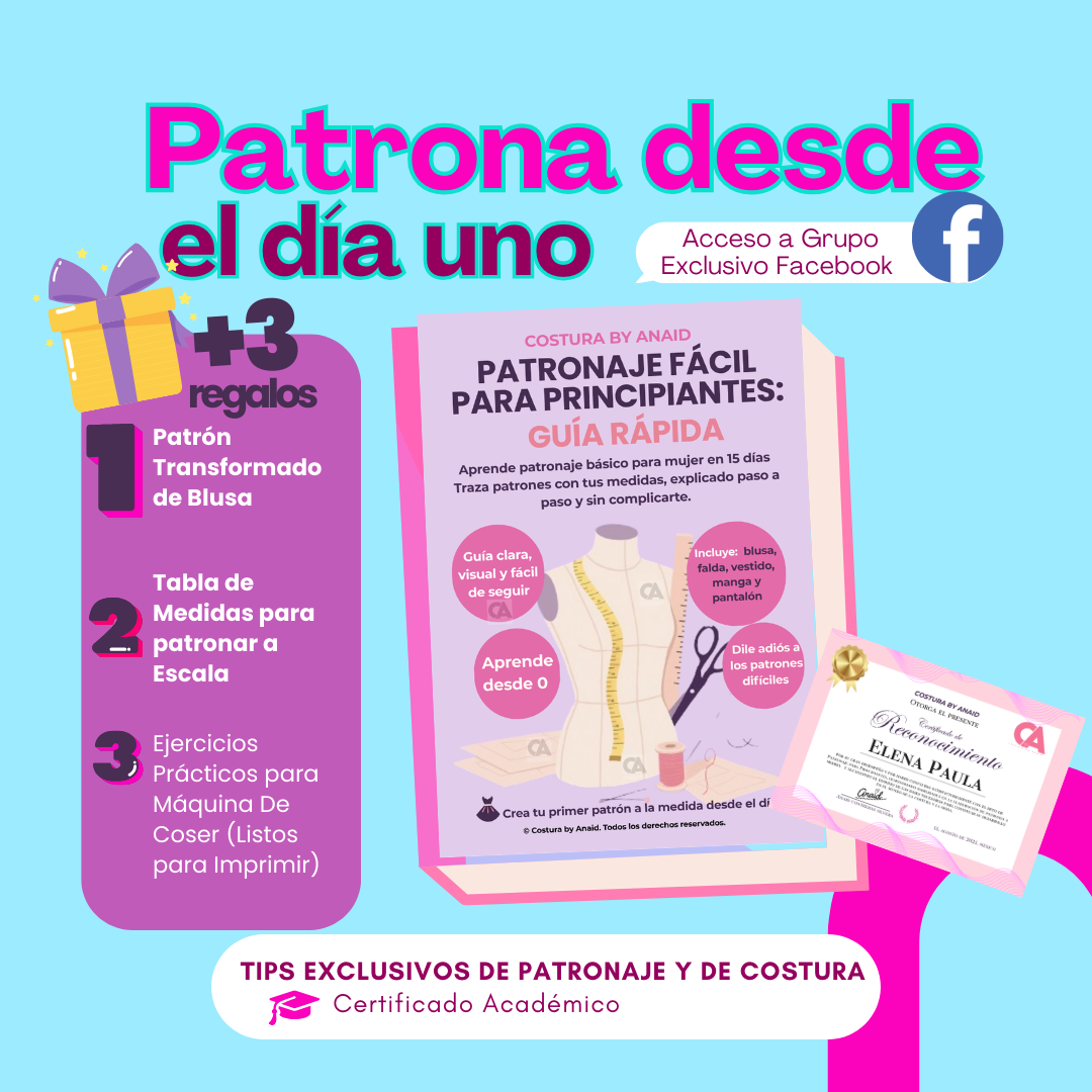 Patronaje fácil para principiantes: Guía rápida + 3 regalos 