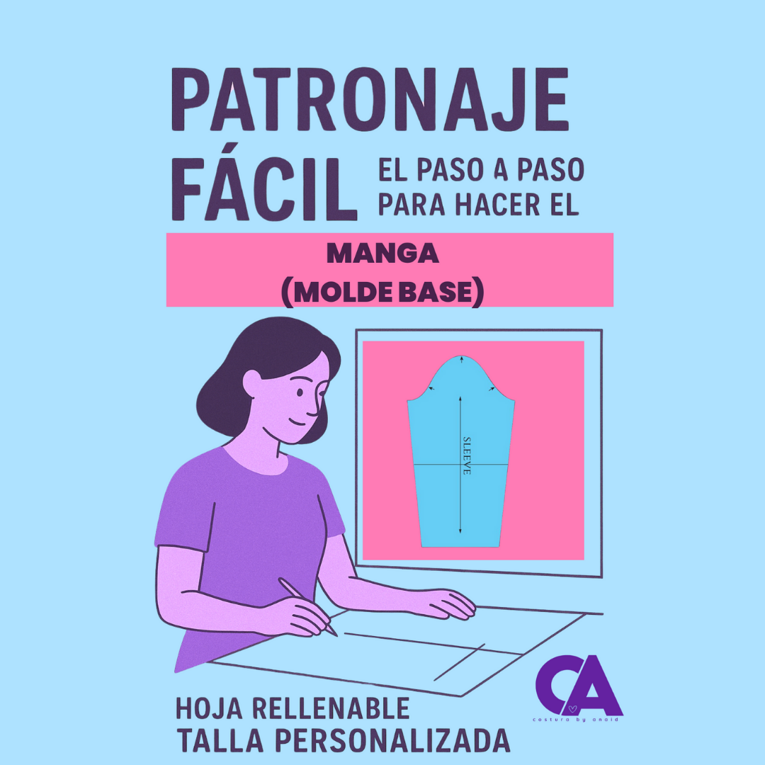 Manga (Molde base) : Patronaje fácil