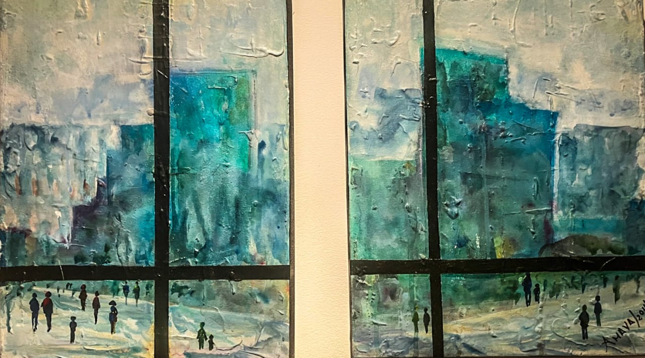 Sandra Amaya | Cuadros Abstractos Originales | Díptico