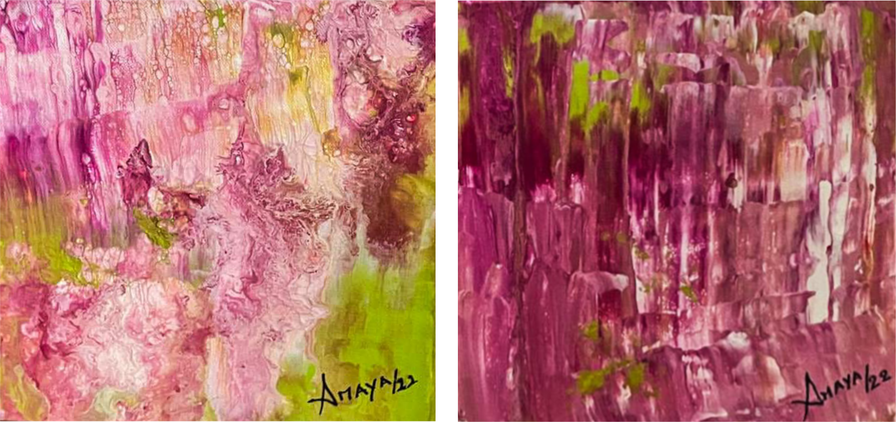 Sandra Amaya | Cuadros Abstractos Originales | Díptico
