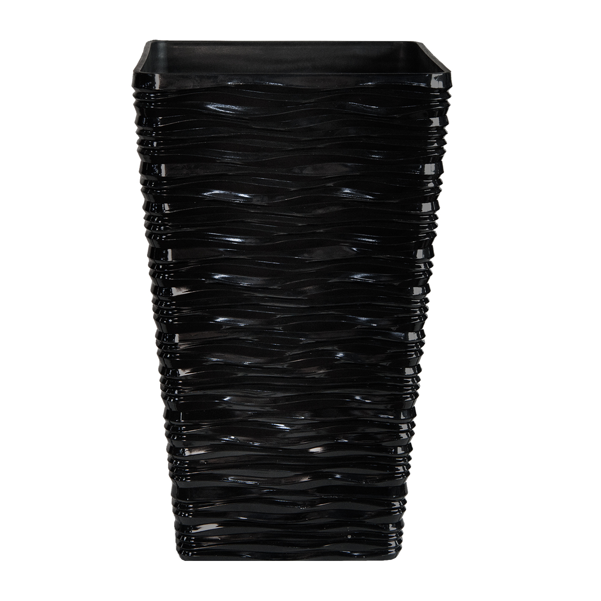 Black Woven Square Planter