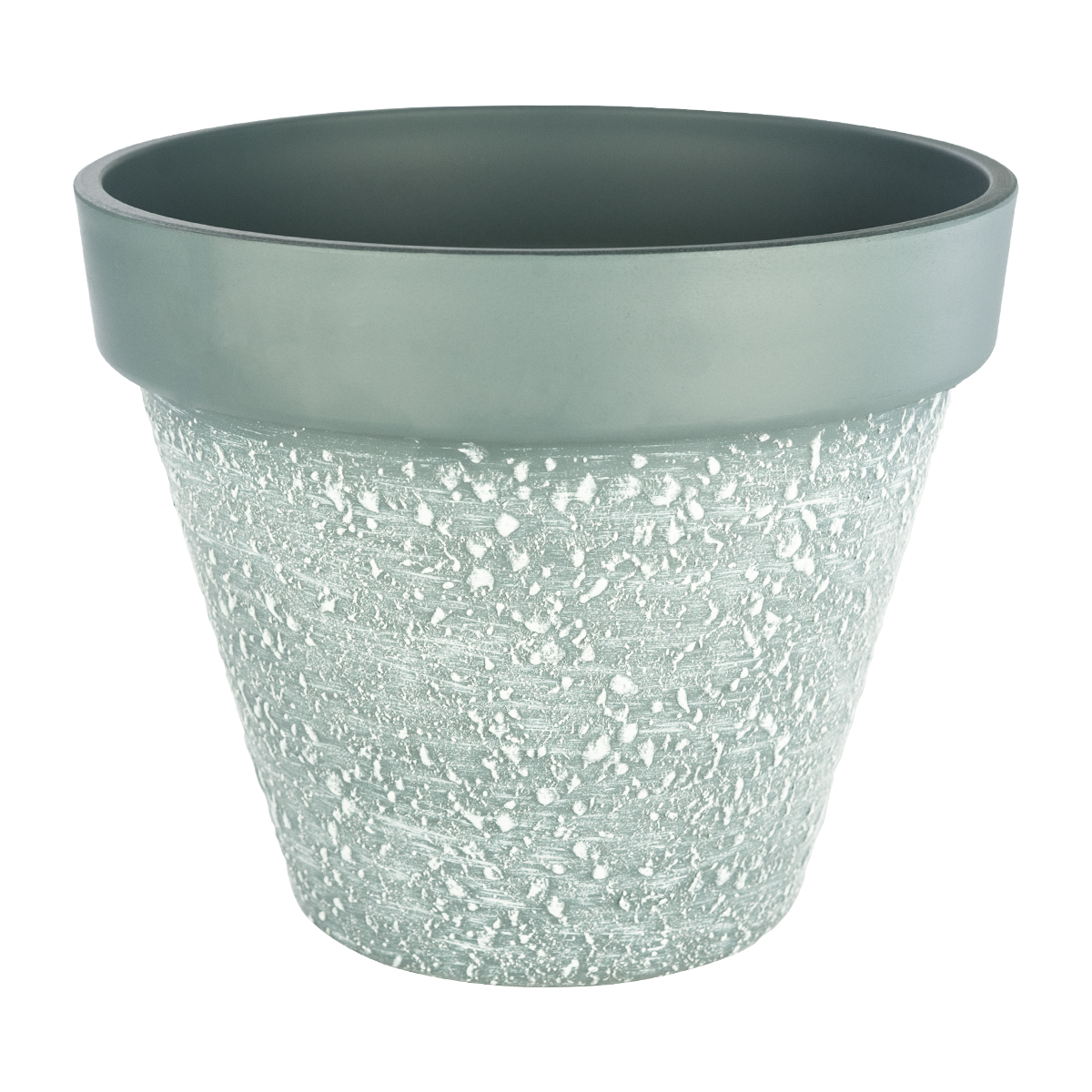 Textured Green Plant Pot