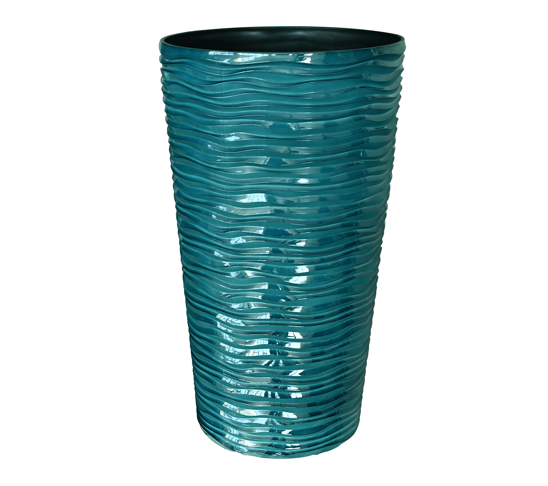 Tall Teal Ceramic Vase