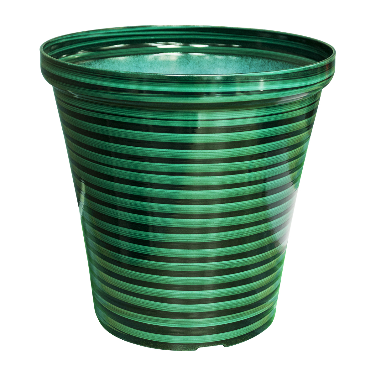 Green Striped Planter