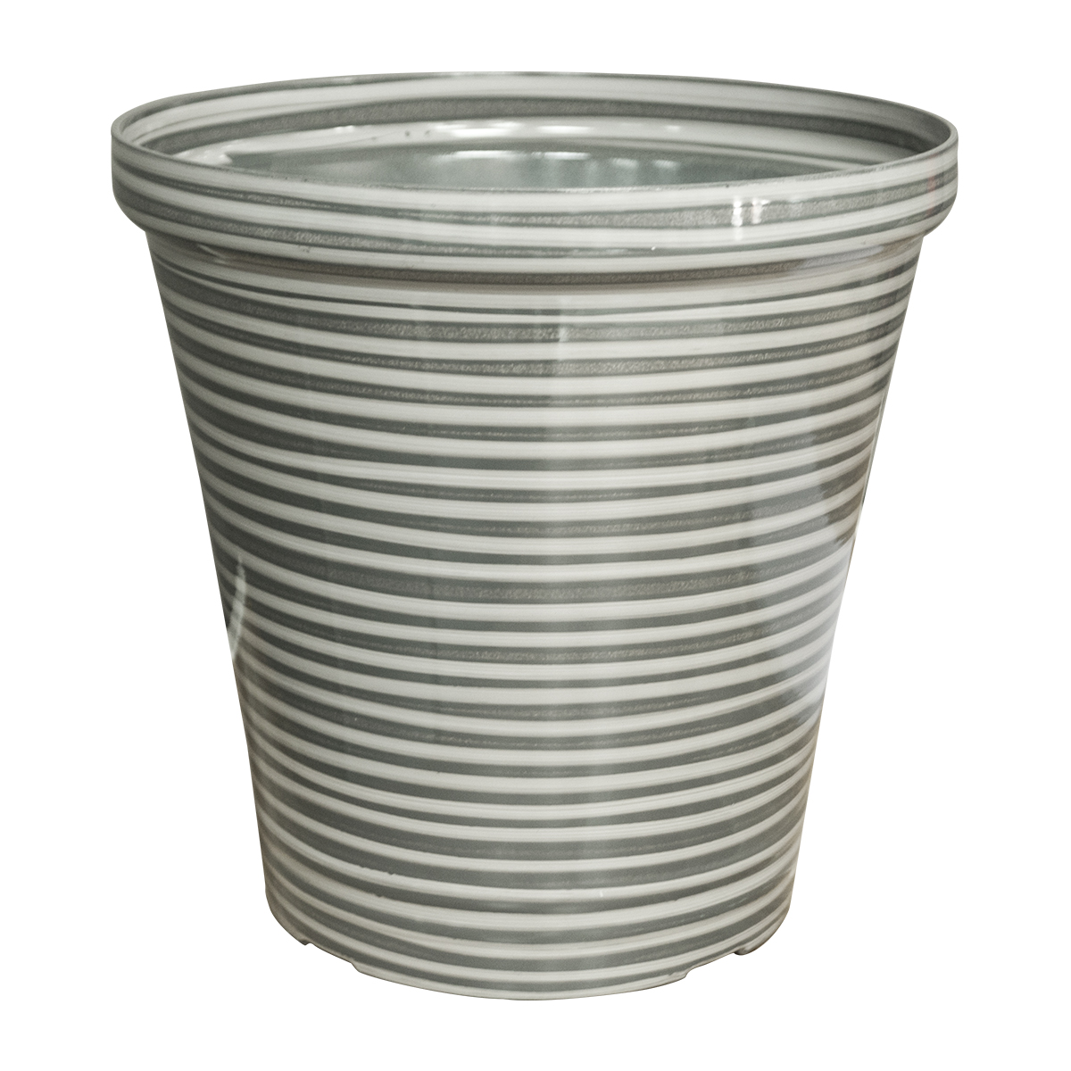 Striped Ceramic Planter