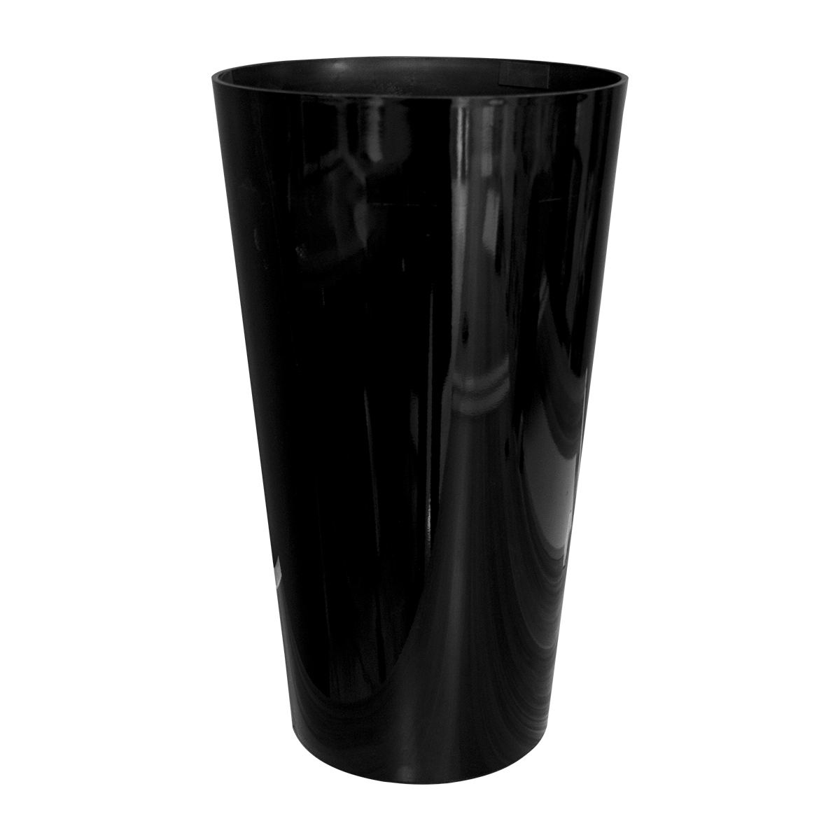 Black Glossy Tall Vase