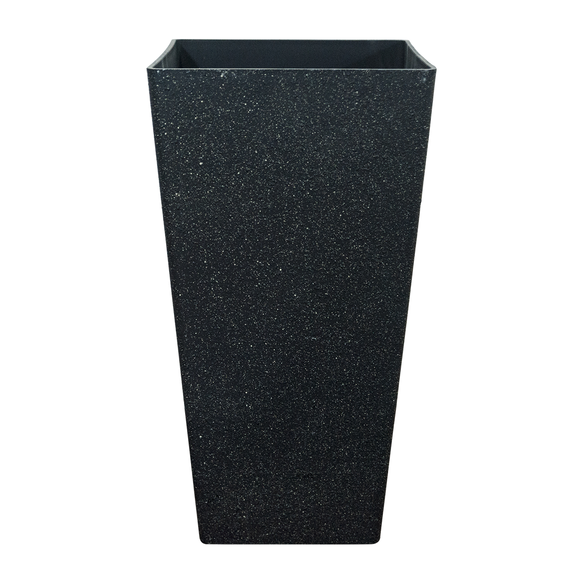 Black Tall Square Planter