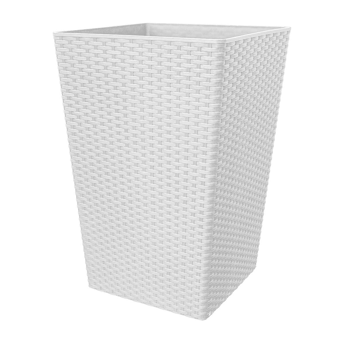 White Wicker Planter