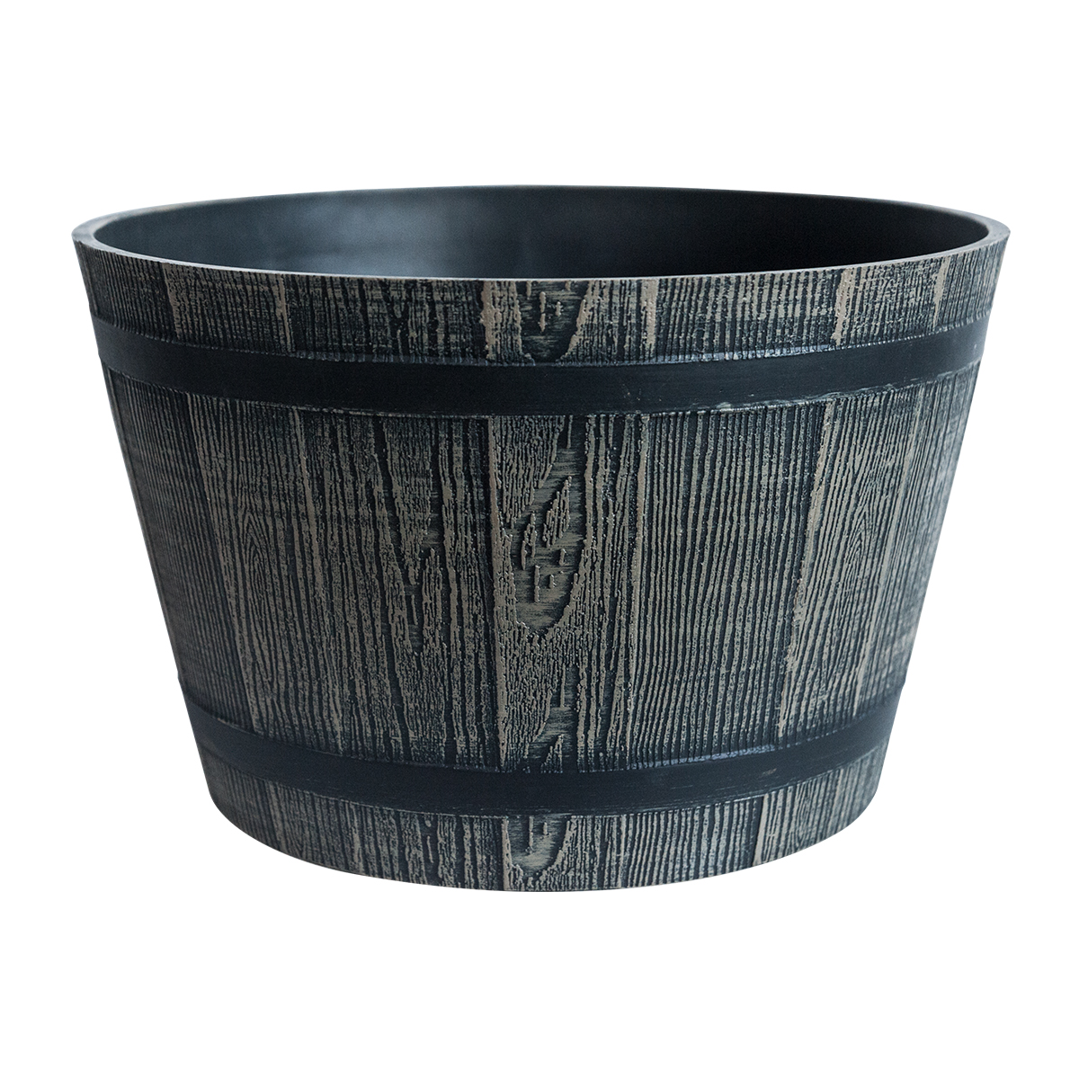 Rustic Wooden Barrel Planter