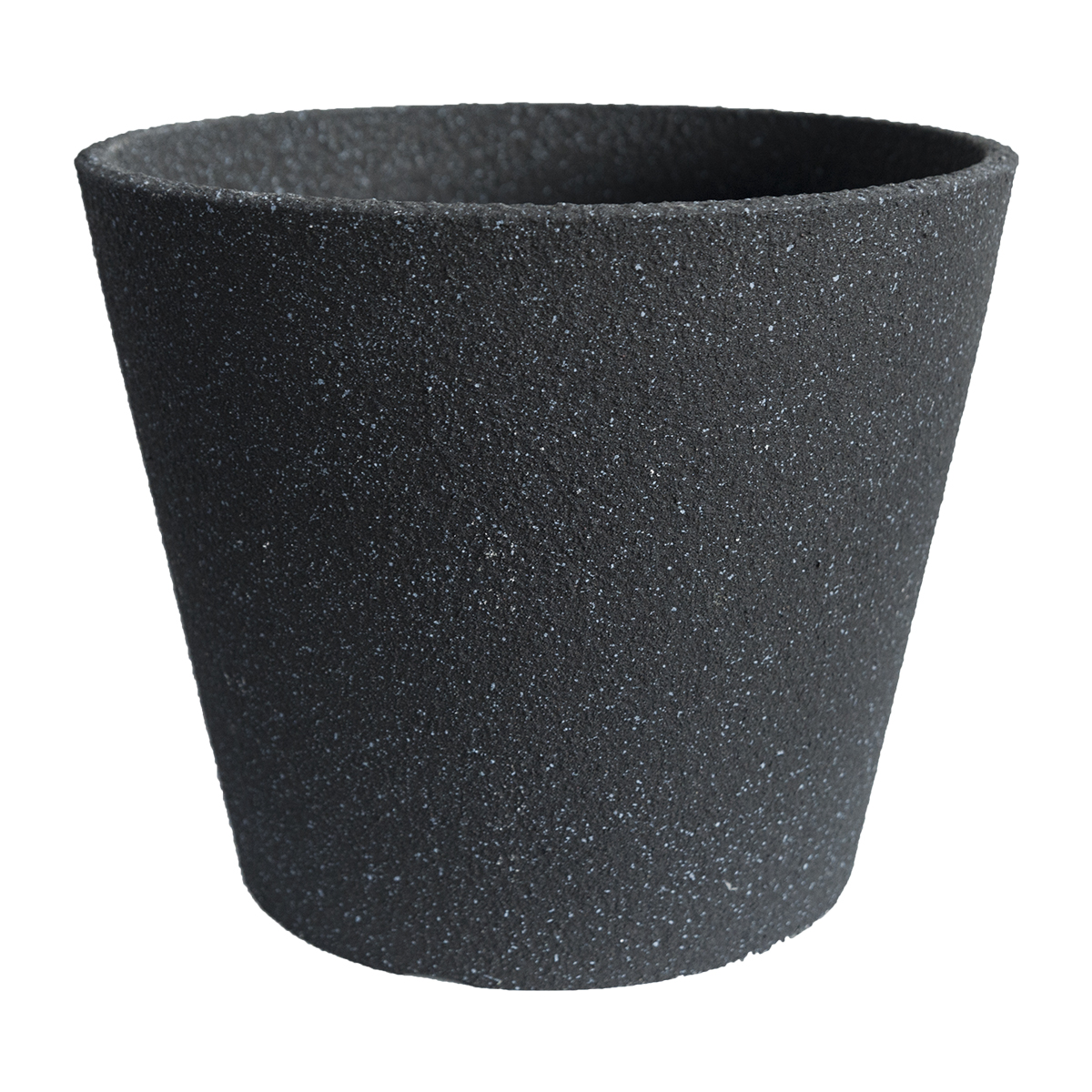 Black Textured Flower Pot