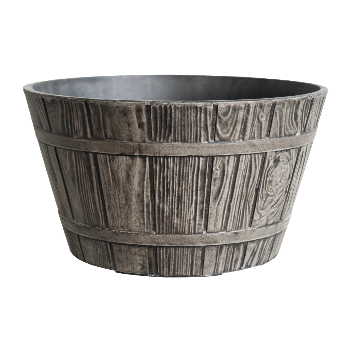 Rustic Wooden Barrel Planter