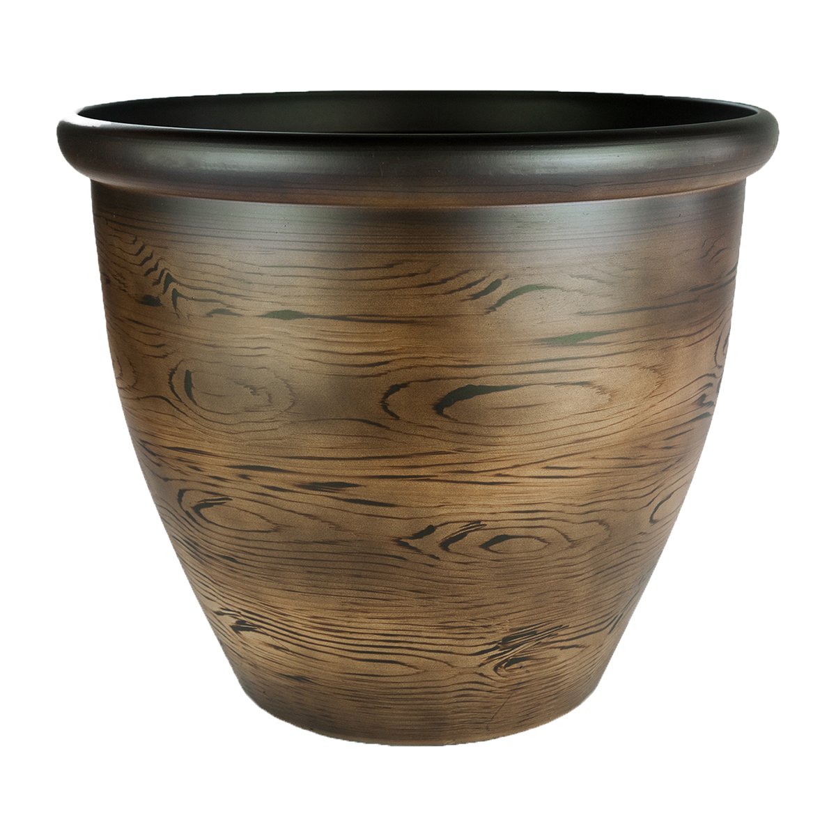 Wood-Patterned Plant Pot
