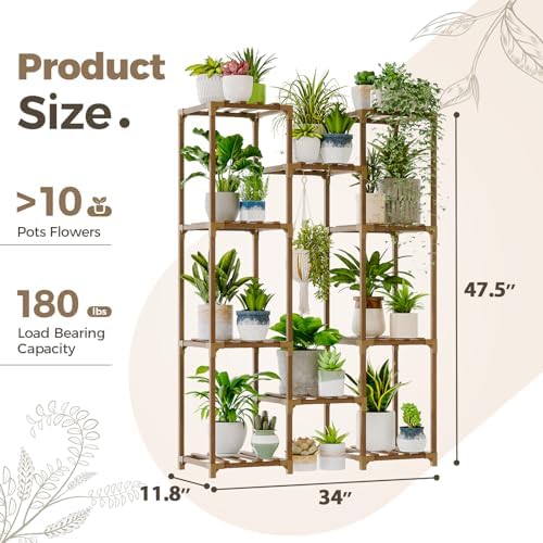 Multi-Tier Wooden Plant Stand