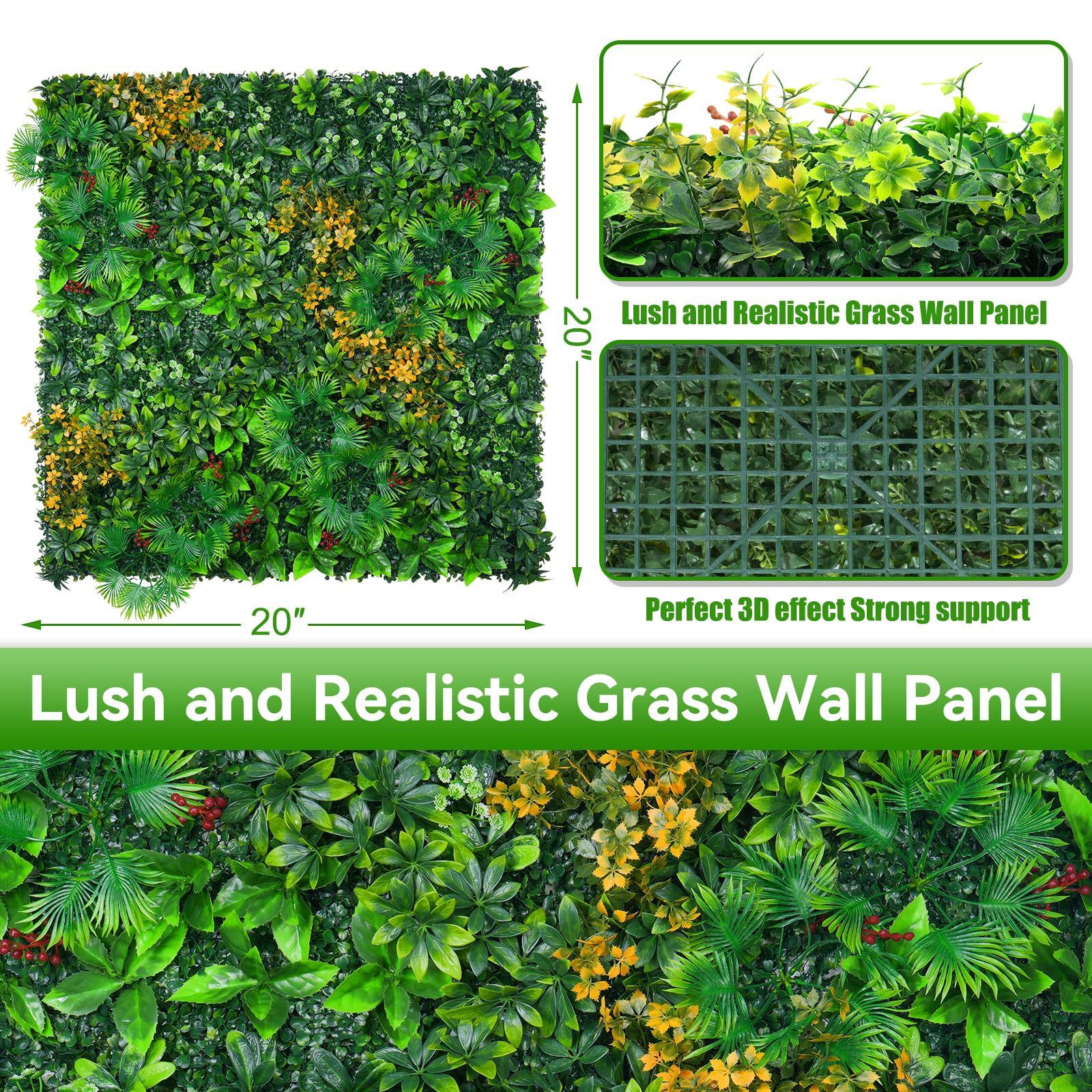 Lush and Realistic Grass Wall Panel