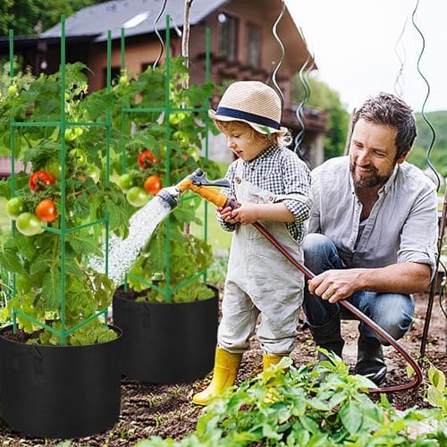 Tomato Plant Grow Bags with Support Cage