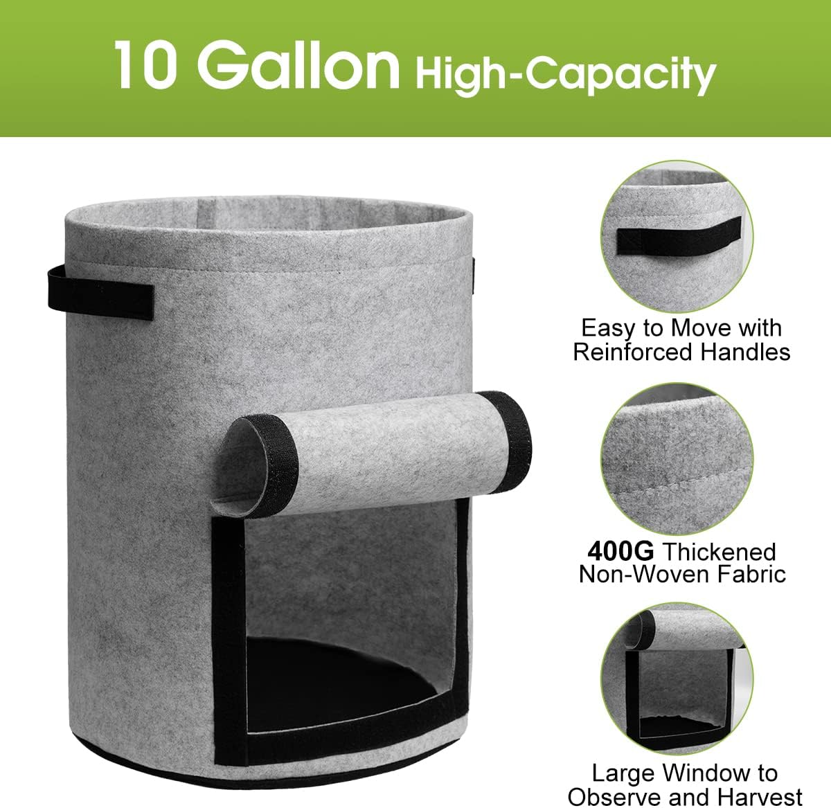 10 Gallon High-Capacity Fabric Grow Bag